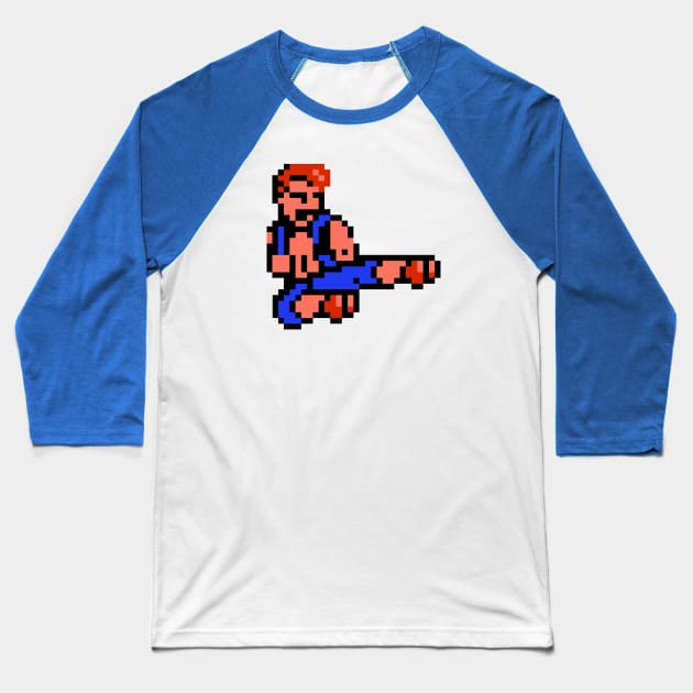 Old School Games - Double Dragon Baseball T-Shirt by wyckedguitarist